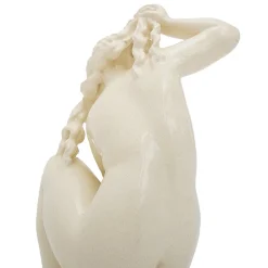 Icaro Rodi, Venus von Rhodos Skulptur, Weiße Emaille Keramik, 1930er