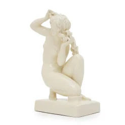 Icaro Rodi, Venus von Rhodos Skulptur, Weiße Emaille Keramik, 1930er
