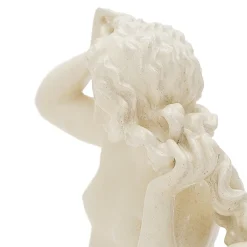 Icaro Rodi, Venus von Rhodos Skulptur, Weiße Emaille Keramik, 1930er