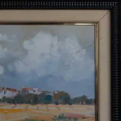 Impressionistischer Künstler, Wildblumenlandschaft, Ölgemälde