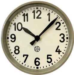 Industrielle Fabrik Wanduhr von Chronotechna, 1950er