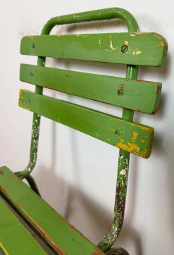 Industrieller grüner Vintage Stuhl, 1960er