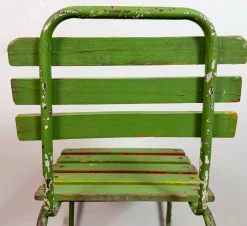 Industrieller grüner Vintage Stuhl, 1960er