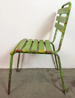 Industrieller grüner Vintage Stuhl, 1960er