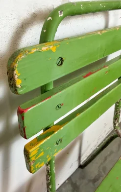 Industrieller grüner Vintage Stuhl, 1960er