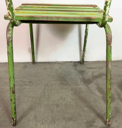 Industrieller grüner Vintage Stuhl, 1960er