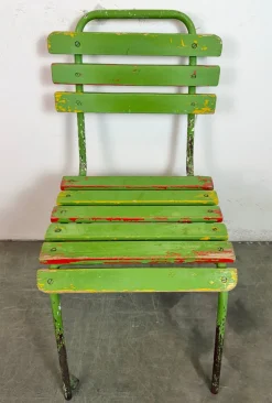 Industrieller grüner Vintage Stuhl, 1960er