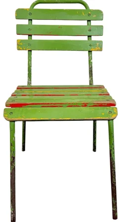 Industrieller grüner Vintage Stuhl, 1960er