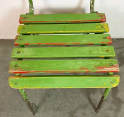Industrieller grüner Vintage Stuhl, 1960er