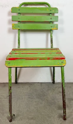 Industrieller grüner Vintage Stuhl, 1960er