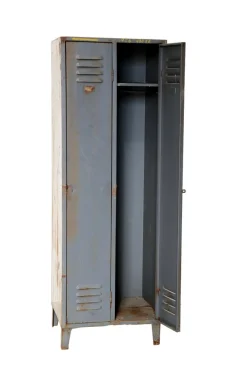 Industrieller Vintage Kleiderschrank aus Eisen