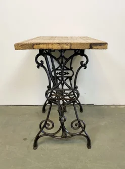Industrieller Werktisch aus Eisen & Holz, 1950er