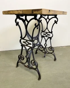 Industrieller Werktisch aus Eisen & Holz, 1950er
