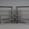 Industrielles Art Deco Metallregal, 1950er