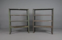 Industrielles Art Deco Metallregal, 1950er