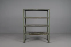 Industrielles Art Deco Metallregal, 1950er