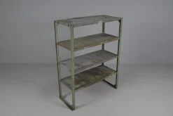 Industrielles Art Deco Metallregal, 1950er