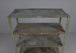 Industrielles Art Deco Metallregal, 1950er