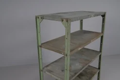 Industrielles Art Deco Metallregal, 1950er