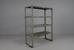Industrielles Art Deco Metallregal, 1950er