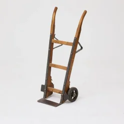Industrielle Vintage Sackkarre aus Holz & Eisen, 1930er