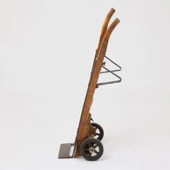 Industrielle Vintage Sackkarre aus Holz & Eisen, 1930er