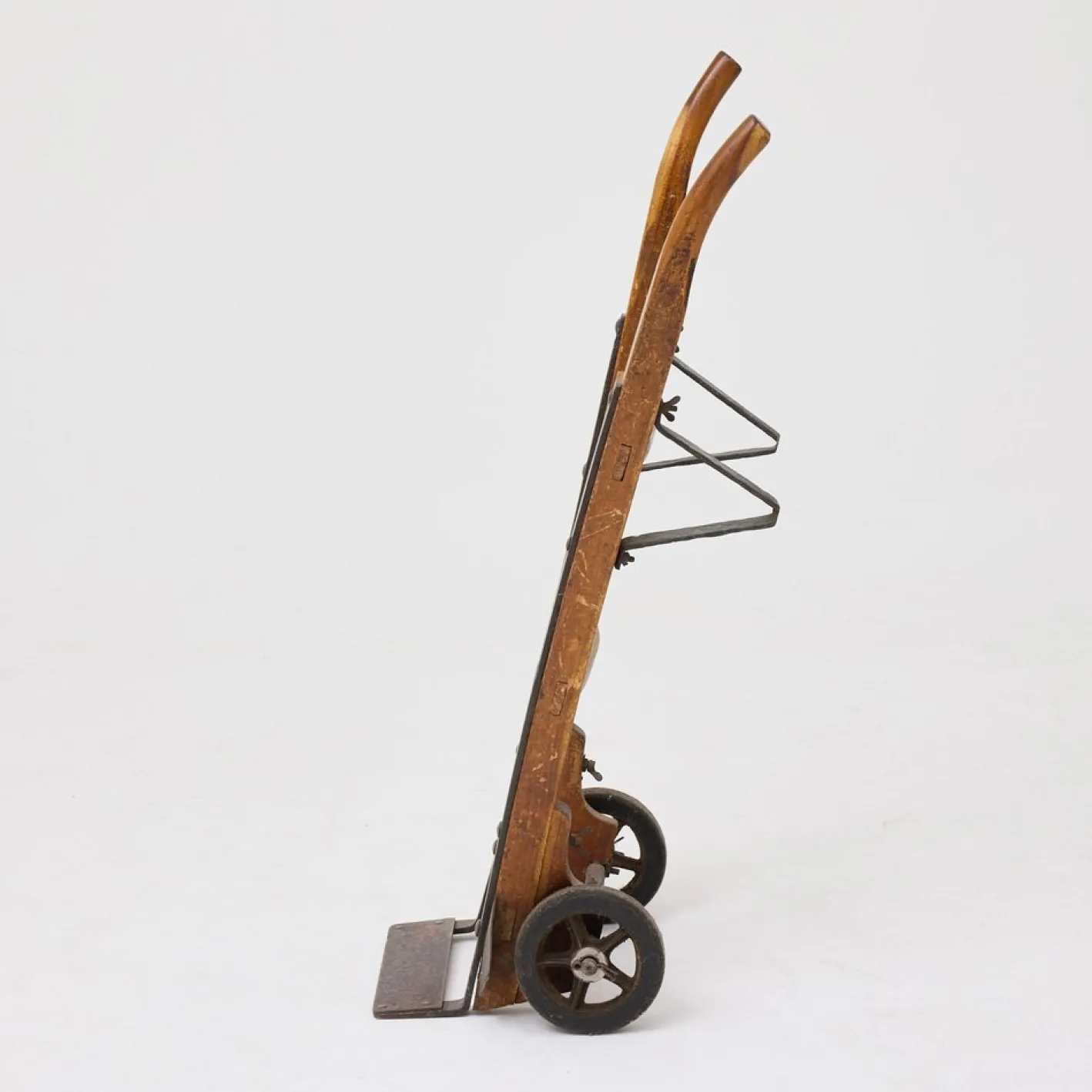 Industrielle Vintage Sackkarre aus Holz & Eisen, 1930er