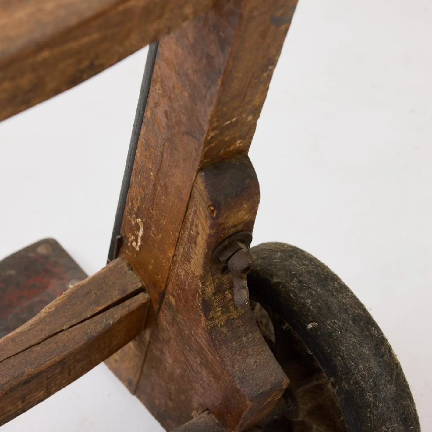 Industrielle Vintage Sackkarre aus Holz & Eisen, 1930er