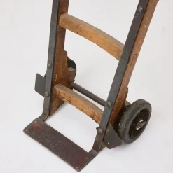 Industrielle Vintage Sackkarre aus Holz & Eisen, 1930er