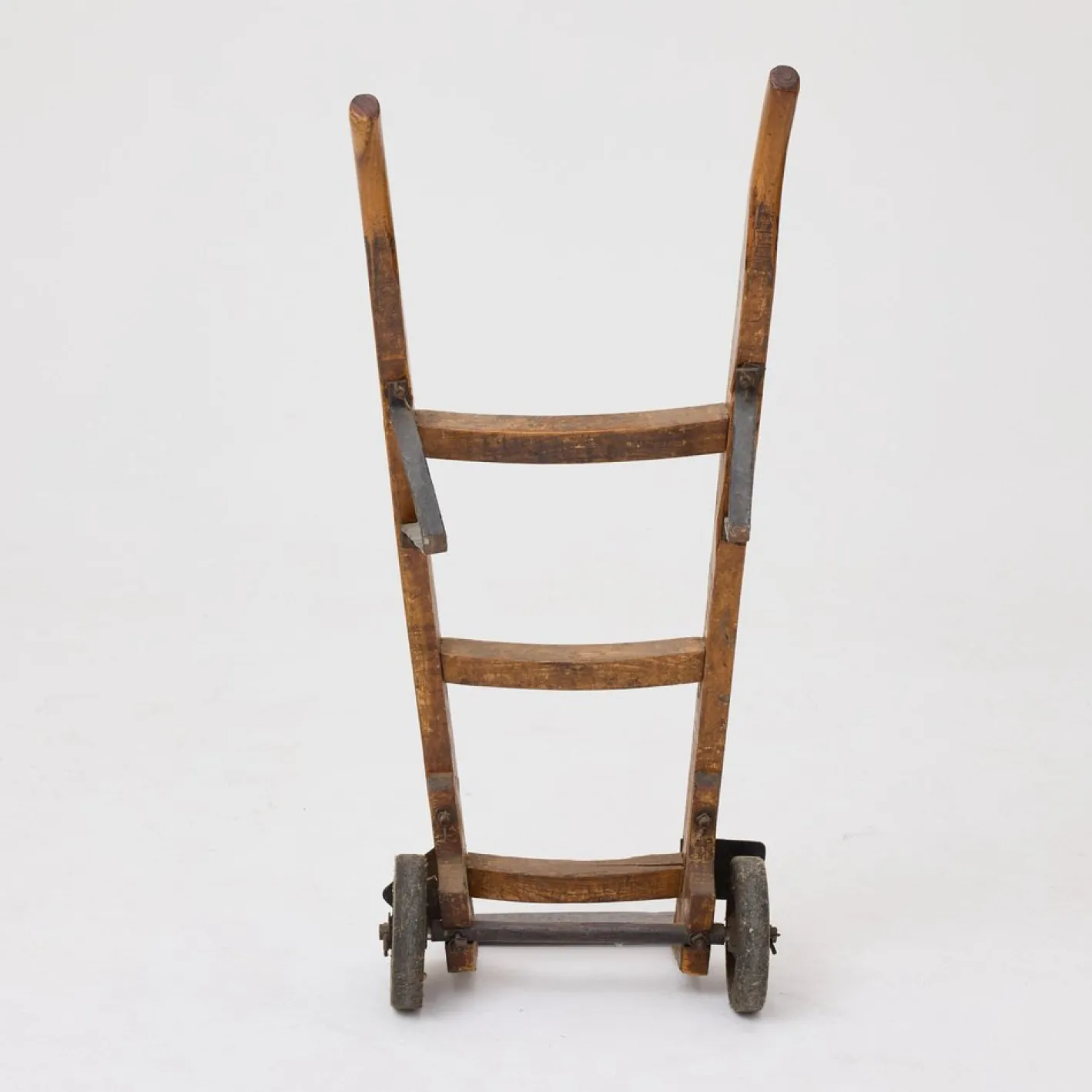 Industrielle Vintage Sackkarre aus Holz & Eisen, 1930er