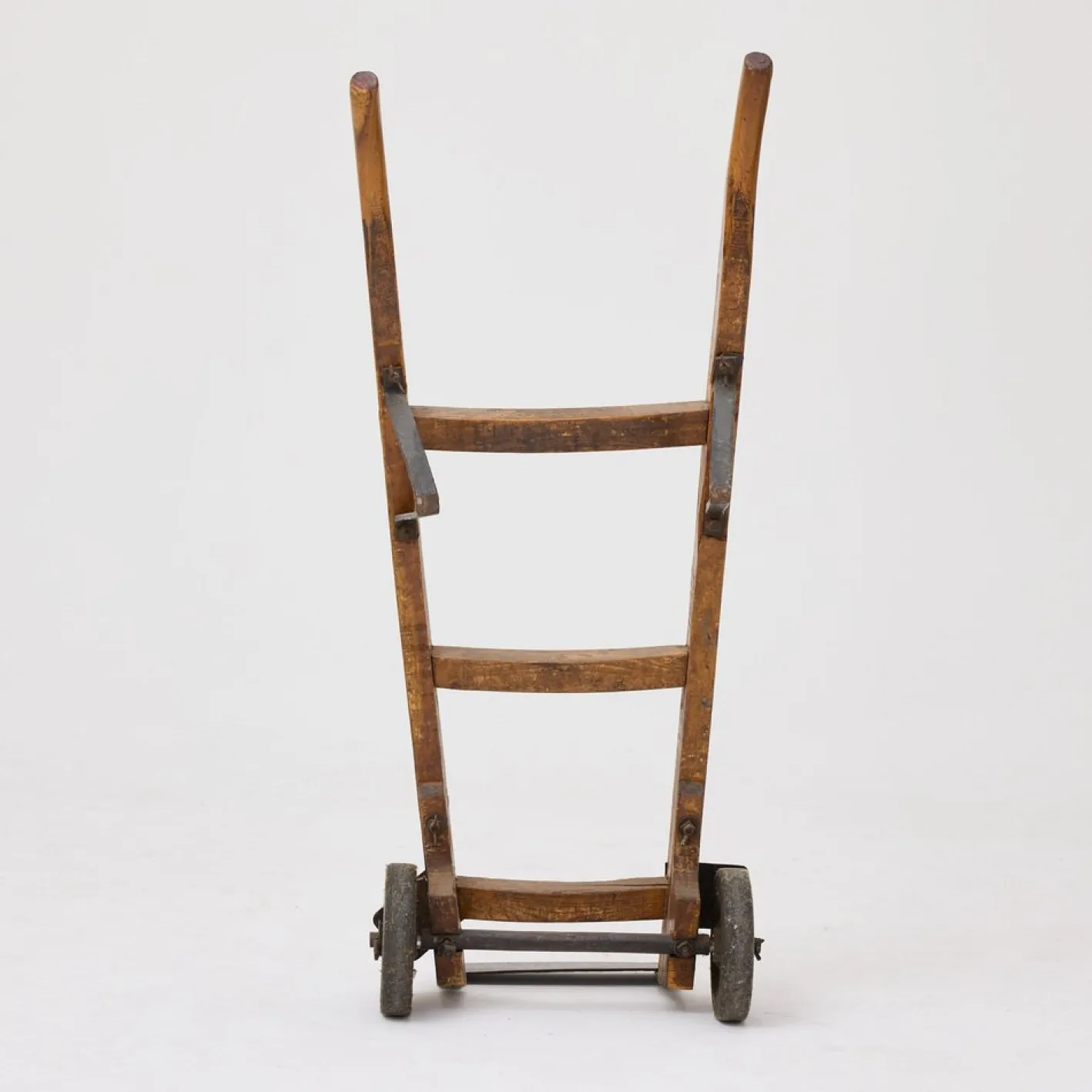 Industrielle Vintage Sackkarre aus Holz & Eisen, 1930er