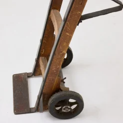 Industrielle Vintage Sackkarre aus Holz & Eisen, 1930er