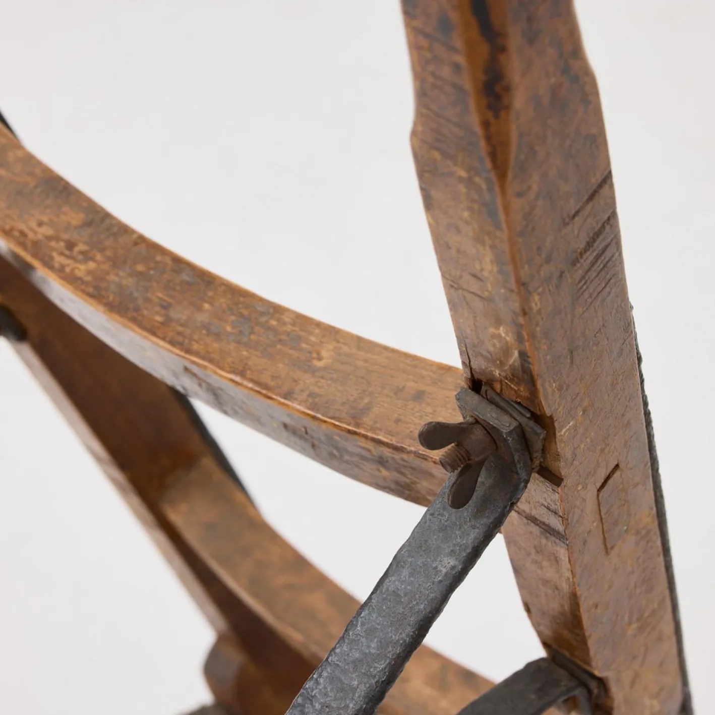 Industrielle Vintage Sackkarre aus Holz & Eisen, 1930er