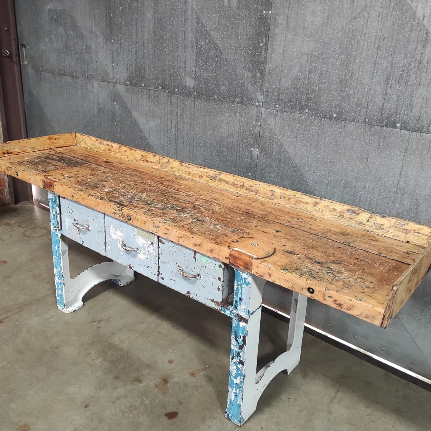 Industrielle Werkbank aus Metall