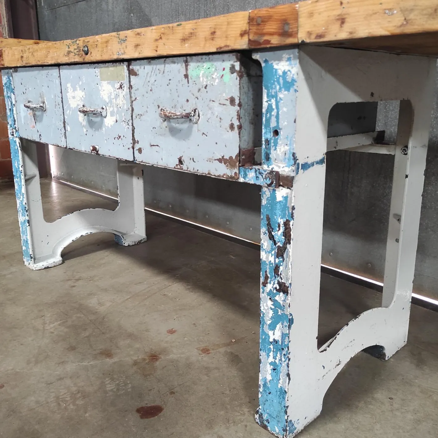 Industrielle Werkbank aus Metall