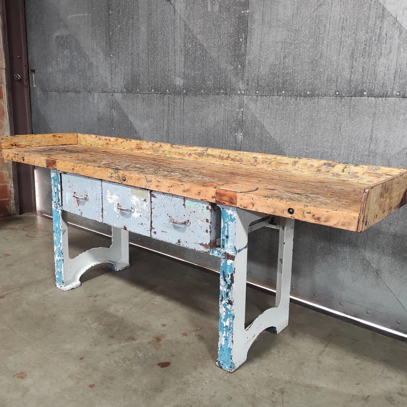 Industrielle Werkbank aus Metall