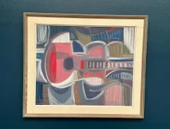Ingemar Hammar, Gitarre, 1964, Öl auf Holz, gerahmt