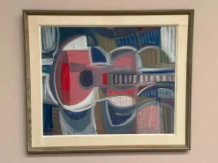Ingemar Hammar, Gitarre, 1964, Öl auf Holz, gerahmt