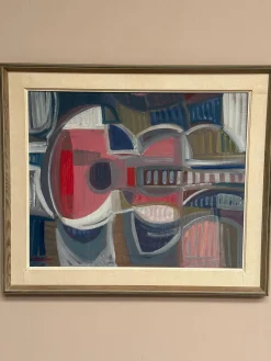 Ingemar Hammar, Gitarre, 1964, Öl auf Holz, gerahmt