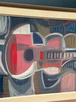 Ingemar Hammar, Gitarre, 1964, Öl auf Holz, gerahmt