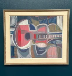 Ingemar Hammar, Gitarre, 1964, Öl auf Holz, gerahmt