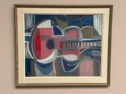 Ingemar Hammar, Gitarre, 1964, Öl auf Holz, gerahmt