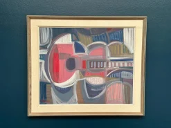 Ingemar Hammar, Gitarre, 1964, Öl auf Holz, gerahmt