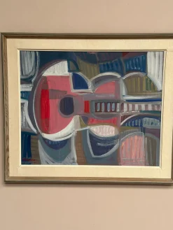 Ingemar Hammar, Gitarre, 1964, Öl auf Holz, gerahmt