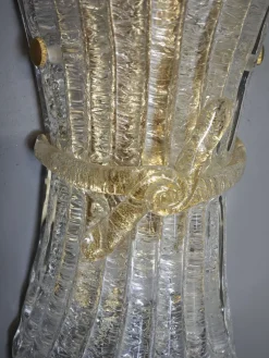 Italienische 27/APM Wandlampen aus goldenem Graniglia Glas von Italamp, 1980er, 3er Set