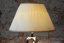Italienische Art Deco Tischlampe aus verchromtem Metall von Mauro Ferretti, 1920er