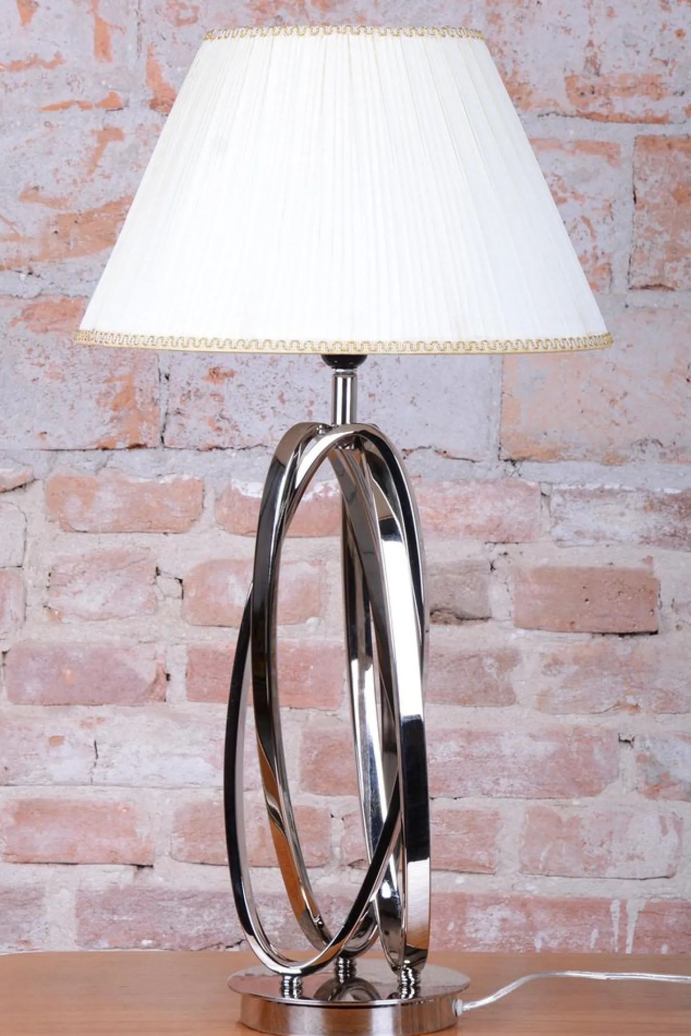 Italienische Art Deco Tischlampe aus verchromtem Metall von Mauro Ferretti, 1920er