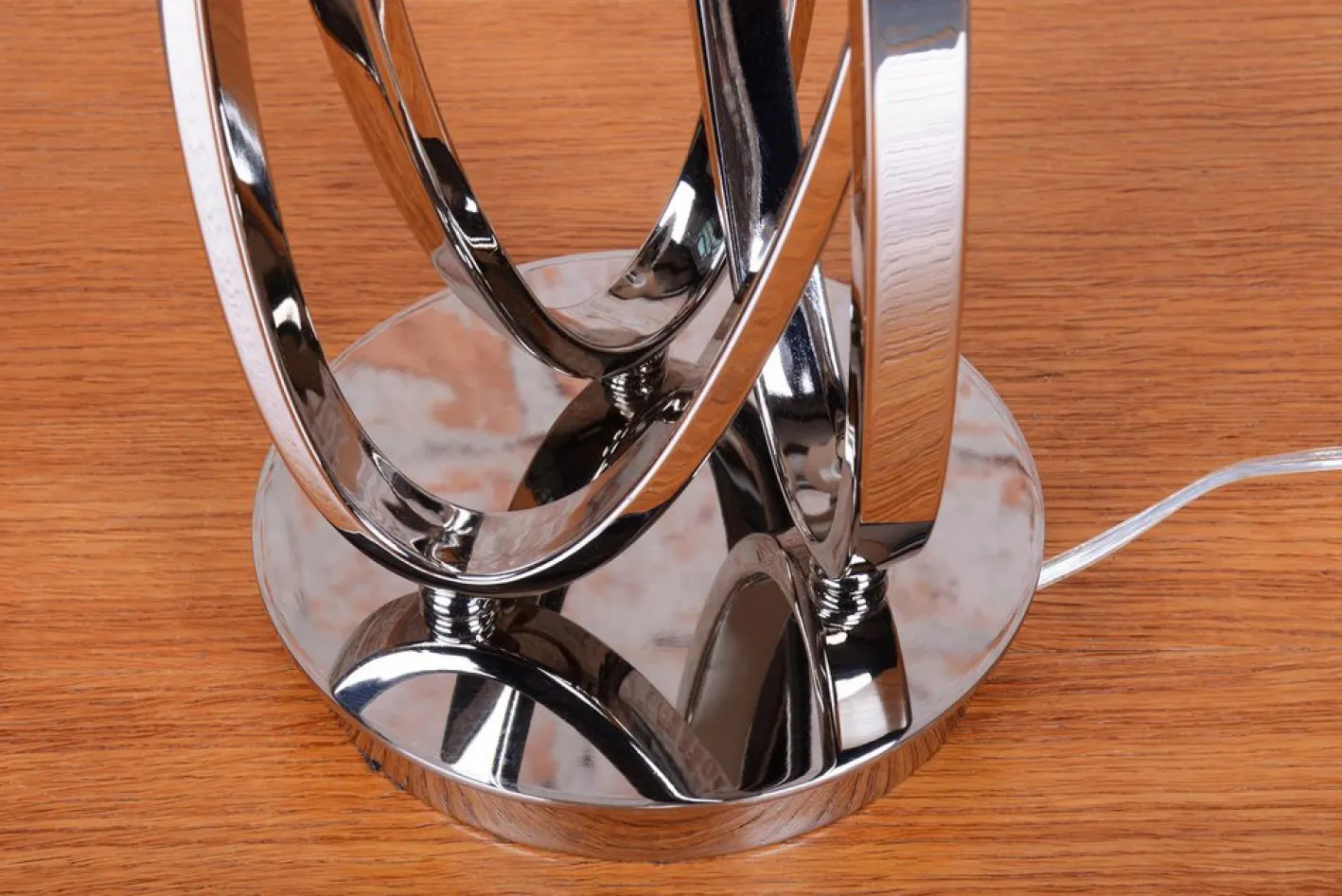 Italienische Art Deco Tischlampe aus verchromtem Metall von Mauro Ferretti, 1920er
