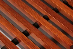 Italienische Bank aus Teak & Metall, 1970er