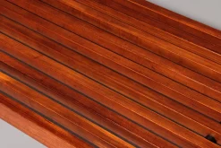 Italienische Bank aus Teak & Metall, 1970er